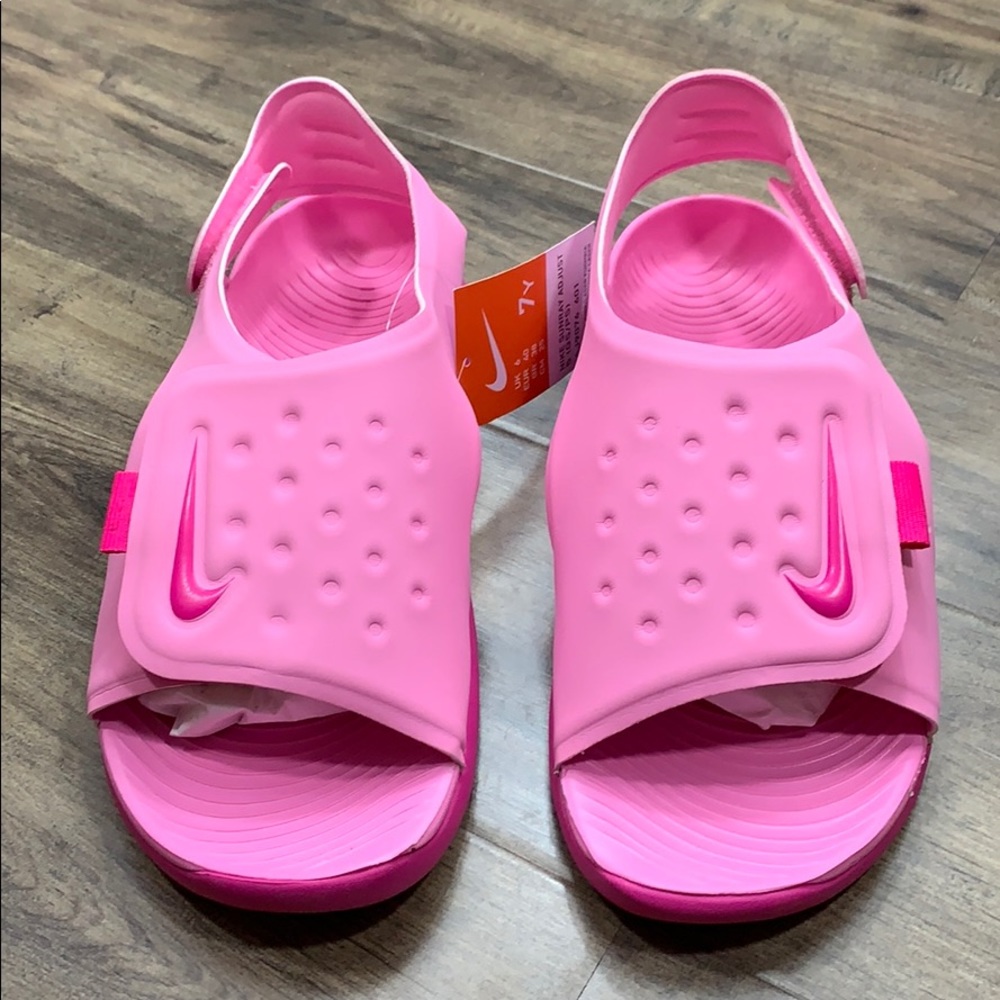 NIKE SUNRAY ADJUST 5 (GS/PS) Psychic Pink/Laser - Picture 3 of 16
